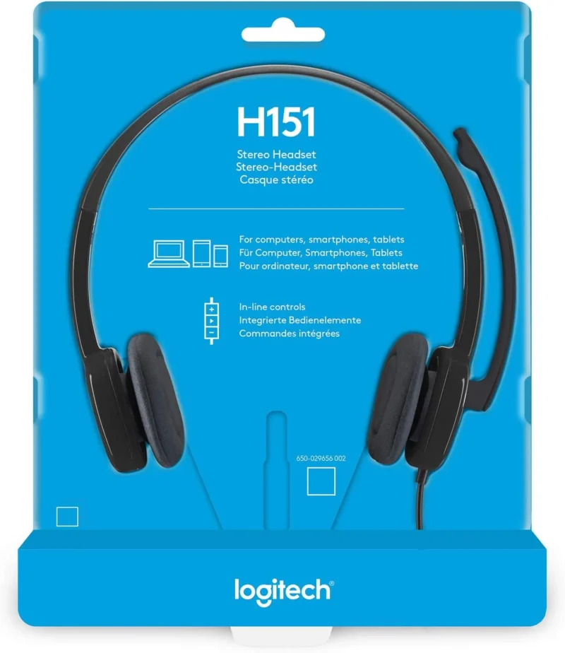 Logitech Headet Wired Stereo H151 Black