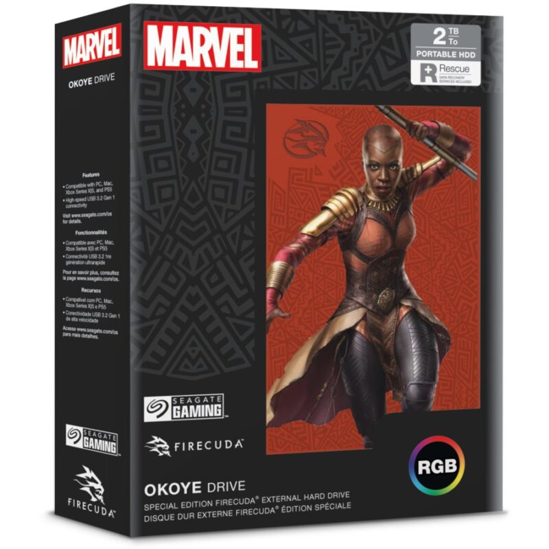 Seagate 2TB FireCuda External Hard Drive Okoye SE Special Edition