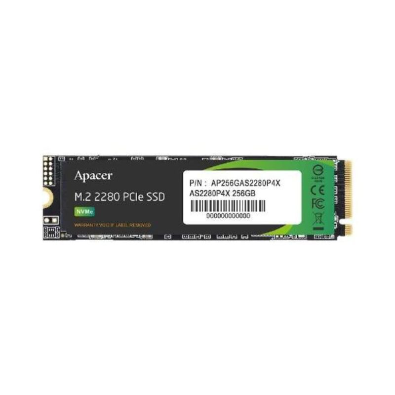 Apacer 256GB NVMe M.2 2280 PCIe Gen 3x4 SSD R:2100MB/s,W:1300MB/s-AS2280P4