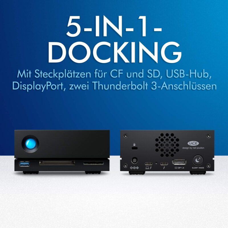 LaCie 16TB 1big Dock Thunderbolt 3 External Hard Drive Hub - Image 2