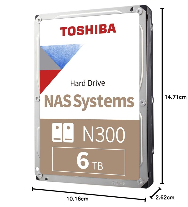 Toshiba 6TB N300 NAS 3.5" SATA 6Gb/s 128MB Cache 7200RPM Internal HDD - Image 2