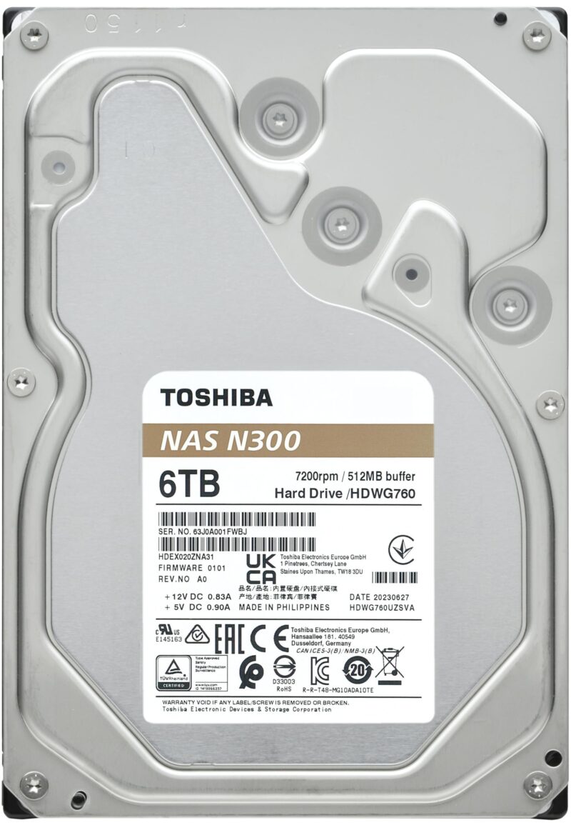 Toshiba 6TB N300 NAS 3.5" SATA 6Gb/s 128MB Cache 7200RPM Internal HDD - Image 4