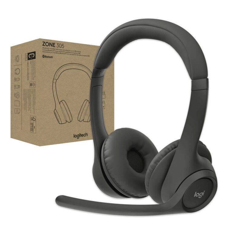 HEADSET LOGITECH 981-001453 ZONE 305 MIDNIGHT BLACK