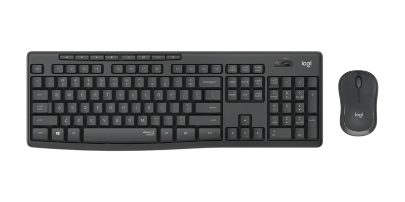 WIRELESS KEYBOARD AND MOUSE LOGITECH 920-009801 MK295 SILENT GRAPHITE ARA