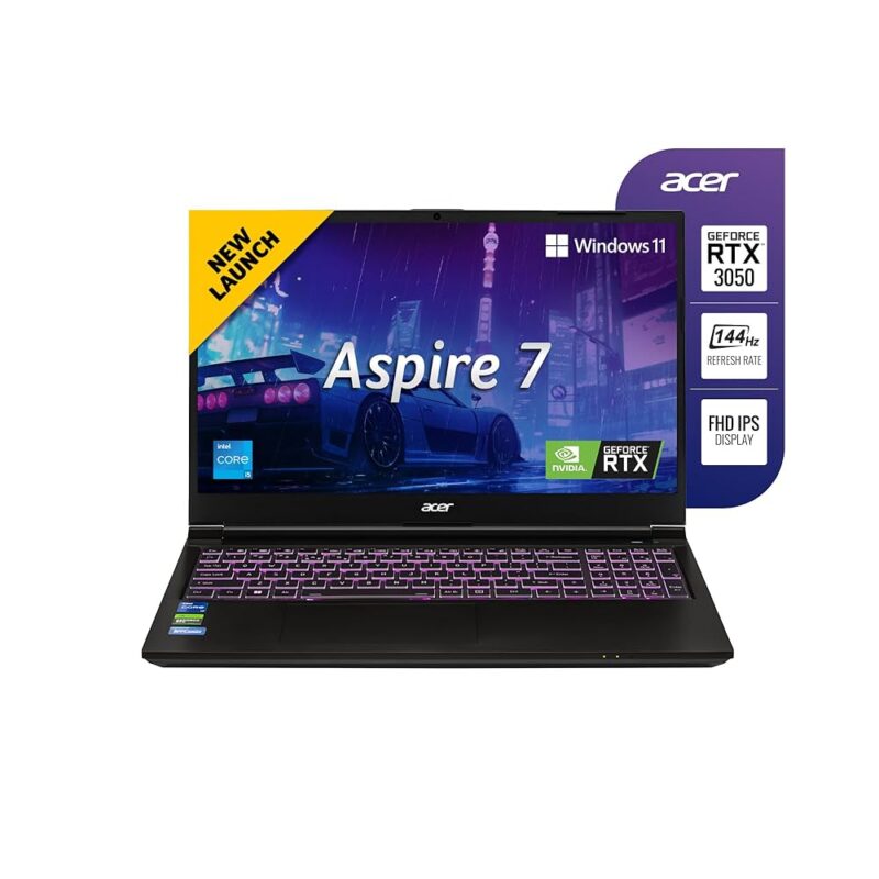 Acer Aspire 7 Gaming Laptop Intel Core i5-13420H | RTX 3050 6GB | 15.6" FHD Display | 16GB RAM | 512GB SSD | DOS