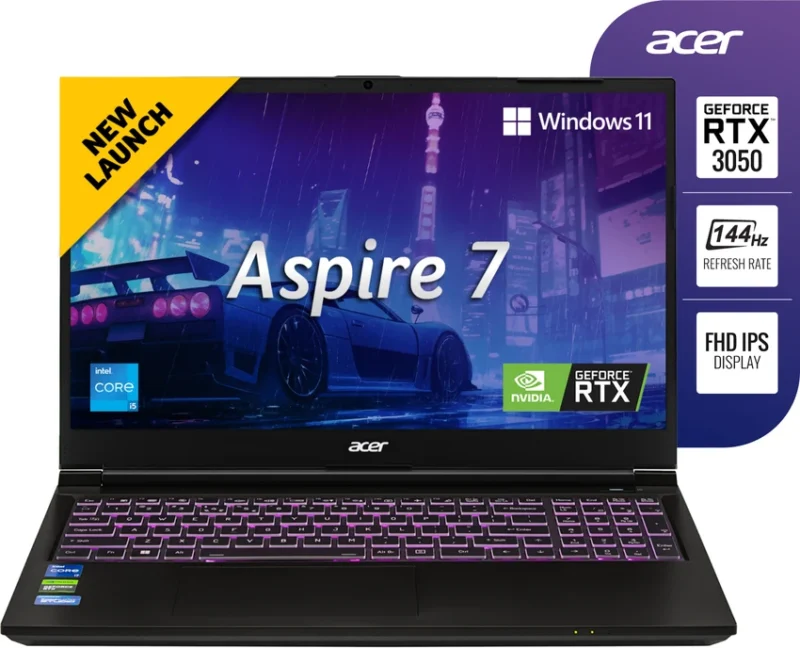 Acer Aspire 7 Gaming Laptop Intel Core i5-13420H | RTX 3050 6GB | 15.6" FHD Display | 16GB RAM | 512GB SSD | DOS