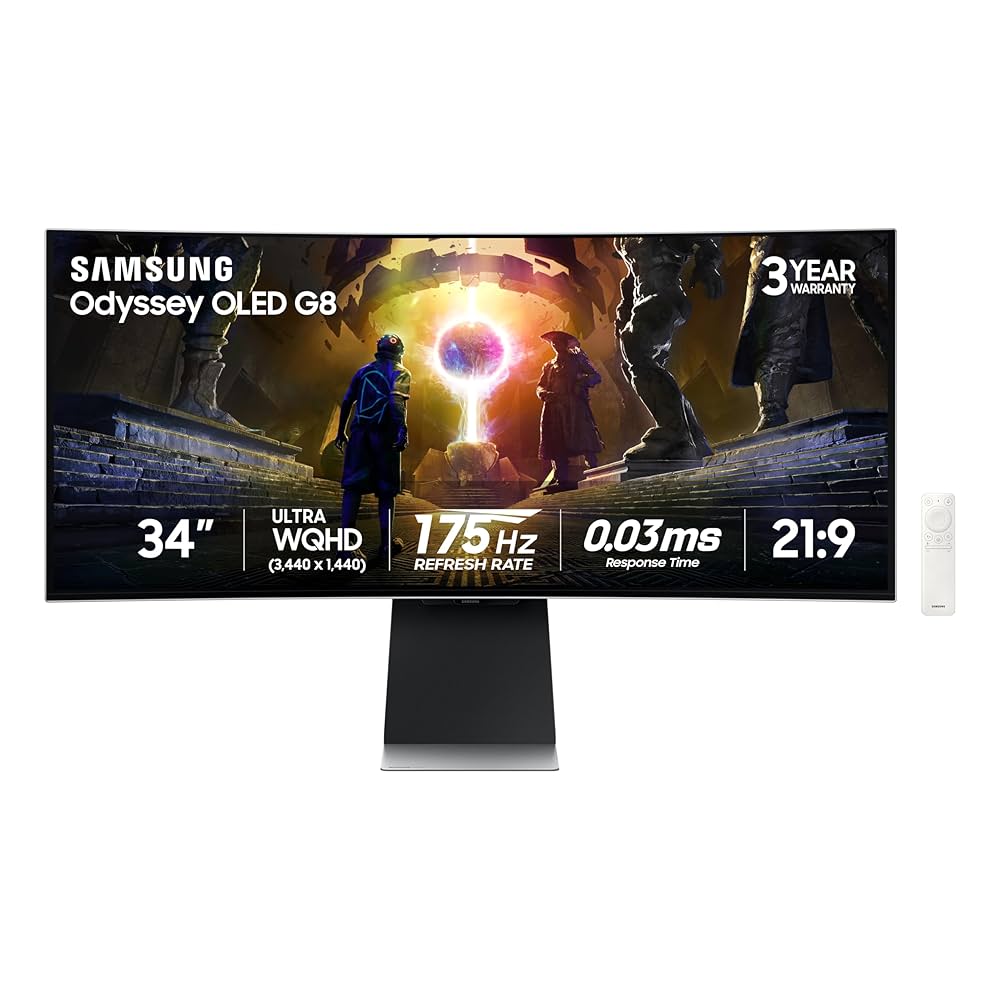 Samsung Odyssey G8 34" Ultra-WQHD OLED Gaming Monitor (LS34DG852SMXUE) - Image 10