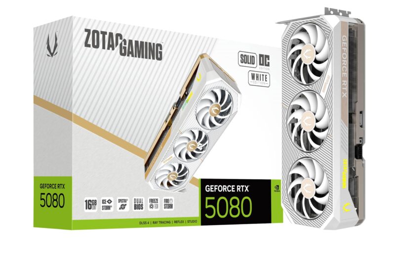 ZOTAC GAMING GeForce RTX 5080 SOLID OC White Edition