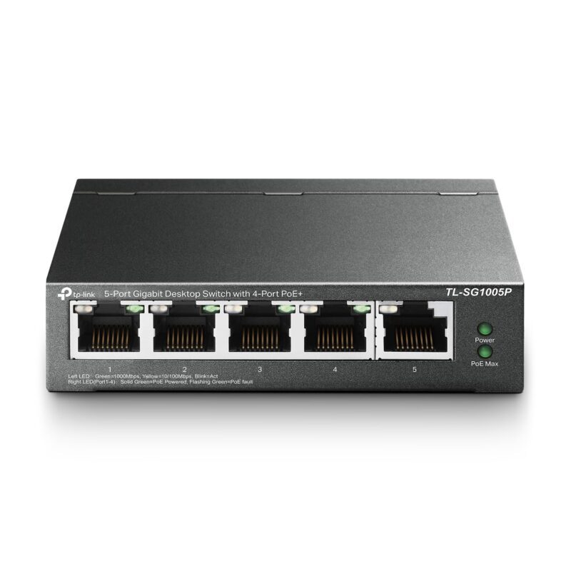 TP-Link TL-SG1005P 5-Port Gigabit Desktop Switch with 4-Port PoE - Image 3