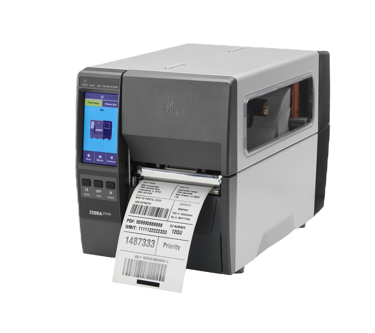 Zebra ZT23142-T0E000FZ Industrial Label Printer – 4", 203 DPI, Thermal Transfer, USB, Ethernet, Bluetooth, EU/UK Cords - Image 6