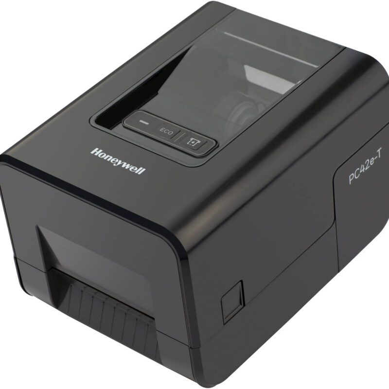 Honeywell PC42E-T Thermal Transfer Label Printer – 200 DPI, USB & LAN Connectivity, Black